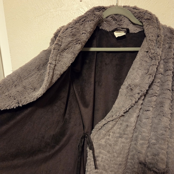 Soma Embraceable Luxe Marble Long Robe Java Brown Fluffy Cozy Warm Small /Medium - Picture 5 of 5